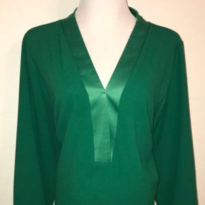 Eloquii Long Sleeve Green Blouse